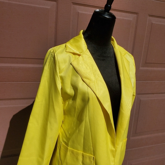 Yellow Oversized Open Front Blazer Jacket Women's Size Small NWOT - Picture 9 of 14